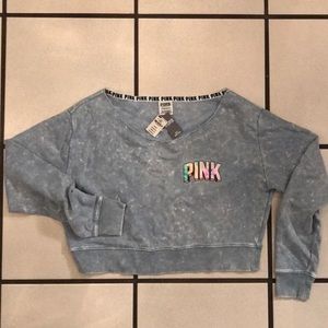 Victoria’s Secret pink cropped ls sweatshirt xs